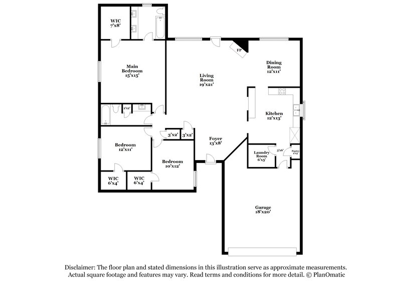 1,885/Mo, 2301 Fall Ct Fort Worth, TX 76133 Floorplan View
