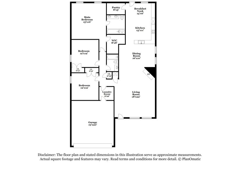 2,315/Mo, 947 Medina Dr Arlington, TX 76017 Floorplan View