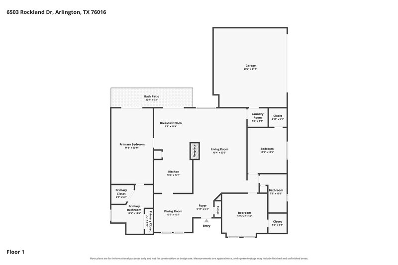 2,185/Mo, 6503 Rockland Dr Arlington, TX 76016 Floor Plan View
