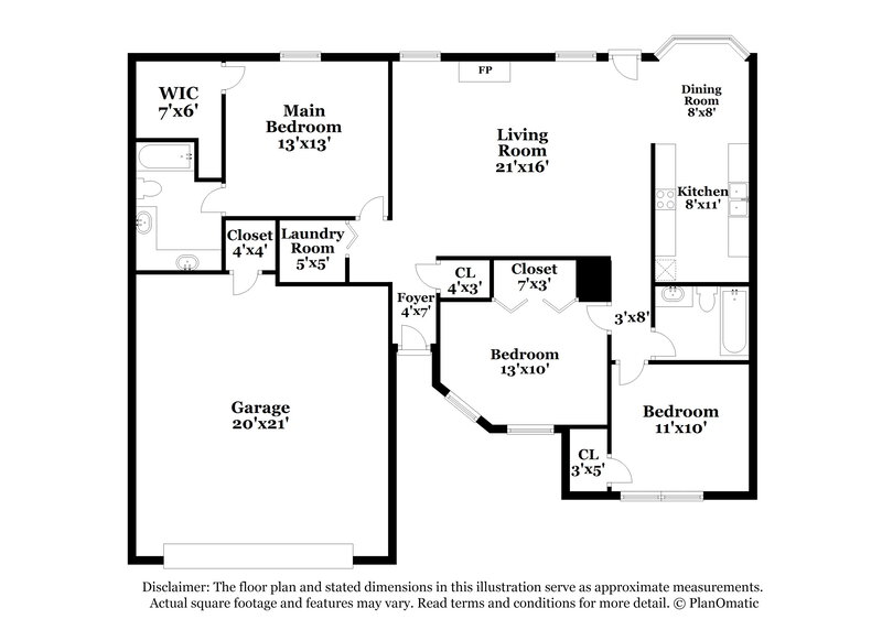 1,905/Mo, 504 NE Park Meadow Ln Burleson, TX 76028 Floor Plan View