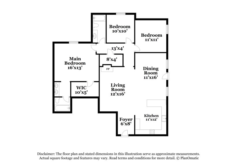 2,275/Mo, 318 Valley Spring Dr Arlington, TX 76018 Floor Plan View