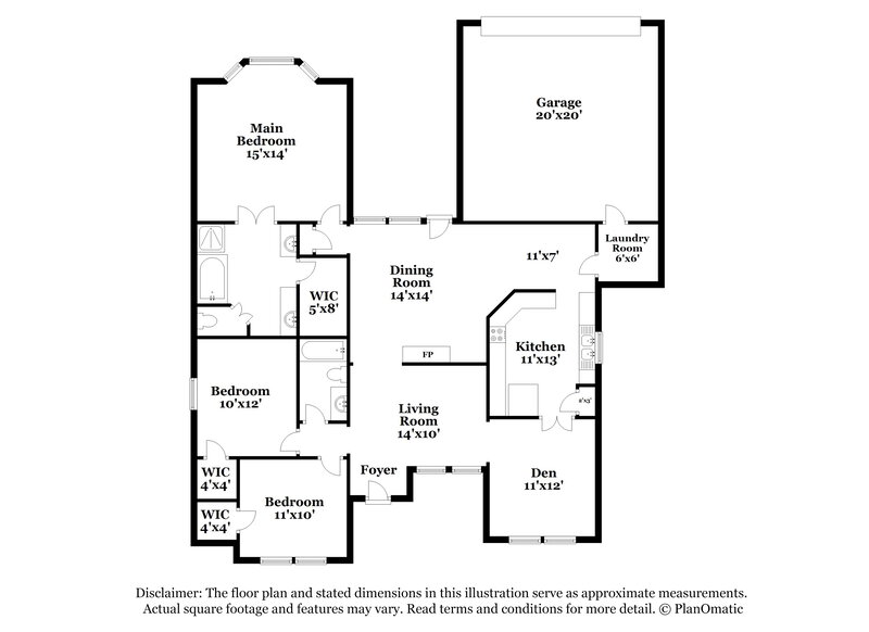 2,465/Mo, 6043 Copperfield Dr Arlington, TX 76001 Floor Plan View