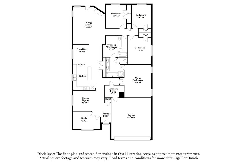 2,425/Mo, 1409 Danielle Creek Dr Little Elm, TX 75068 Floor Plan View