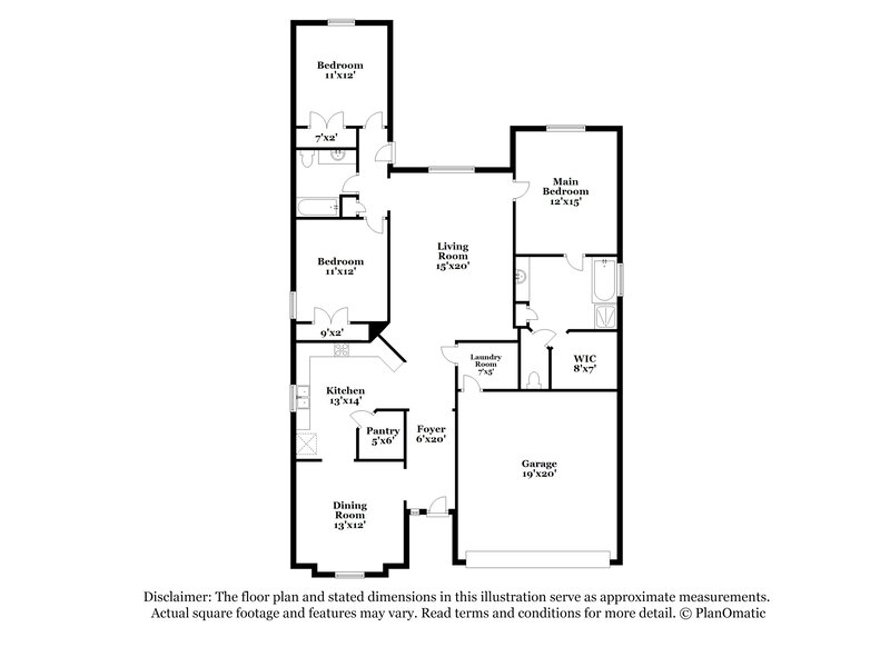 2,060/Mo, 13117 Tower Ln Crowley, TX 76036 Floorplan View