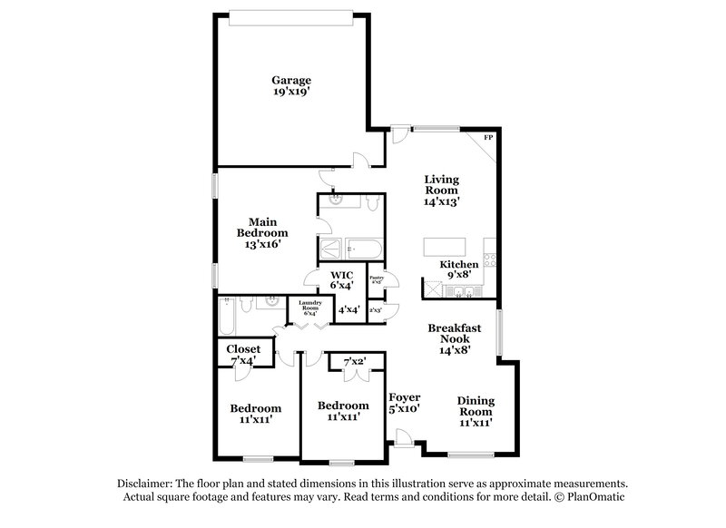 2,185/Mo, 208 Rosewood Ln Cedar Hill, TX 75104 Floor Plan View