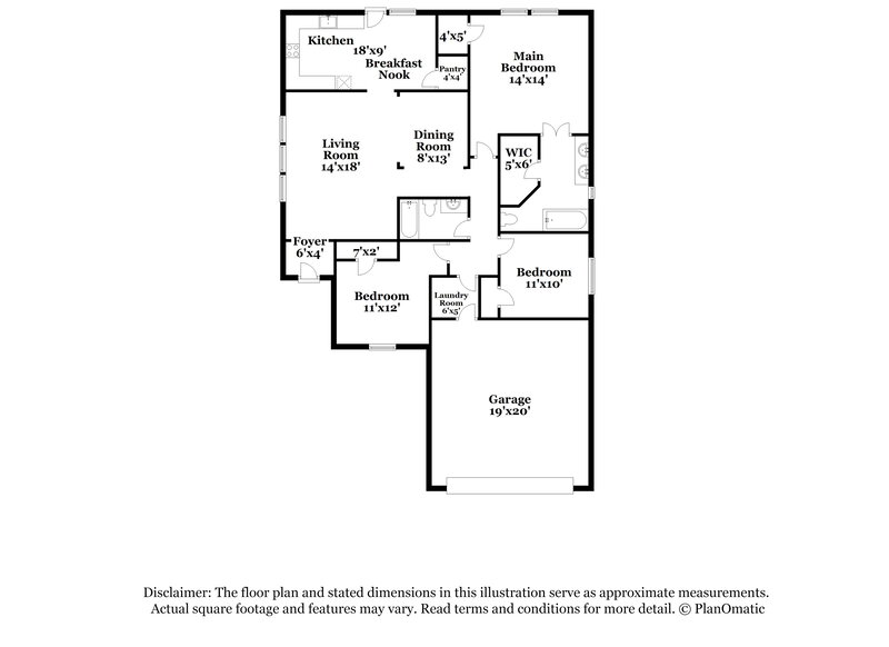 1,705/Mo, 9312 Aubree Ct Fort Worth, TX 76140 Floor Plan View
