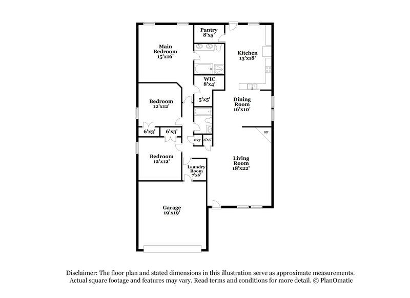 2,080/Mo, 8728 Stonebriar Ln Fort Worth, TX 76123 Floor Plan View