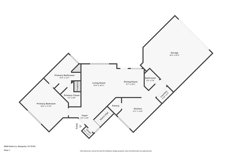 2,150/Mo, 2840 Helen Ln Mesquite, TX 75181 Floor Plan View