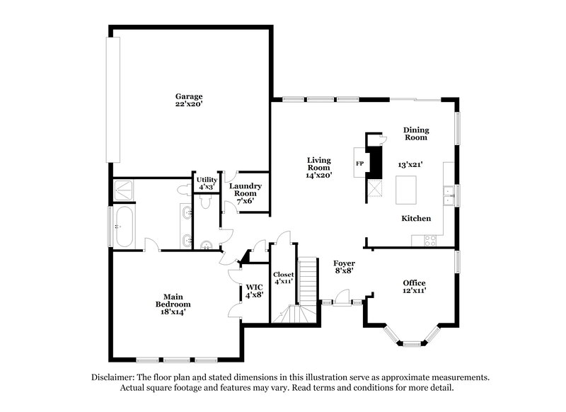 2,535/Mo, 413 Chestnut Ln Desoto, TX 75115 Floor Plan View