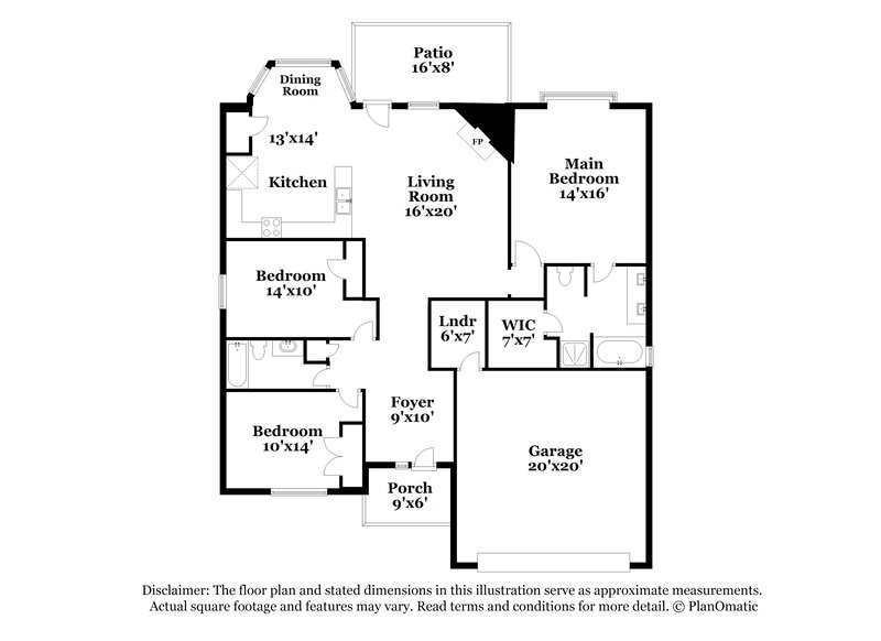 2,055/Mo, 3201 Anysa Ln Denton, TX 76209 Floor Plan View