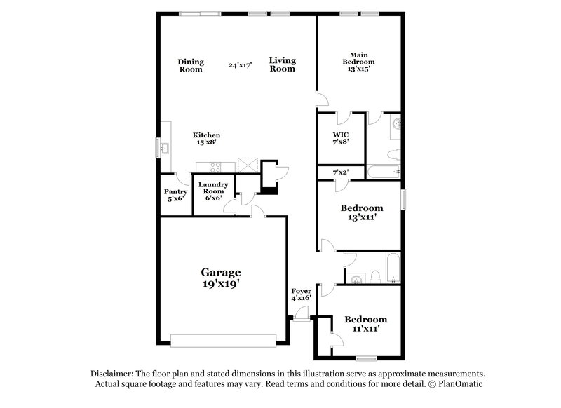 2,085/Mo, 10332 Jameson Ln Crowley, TX 76036 Floor Plan View