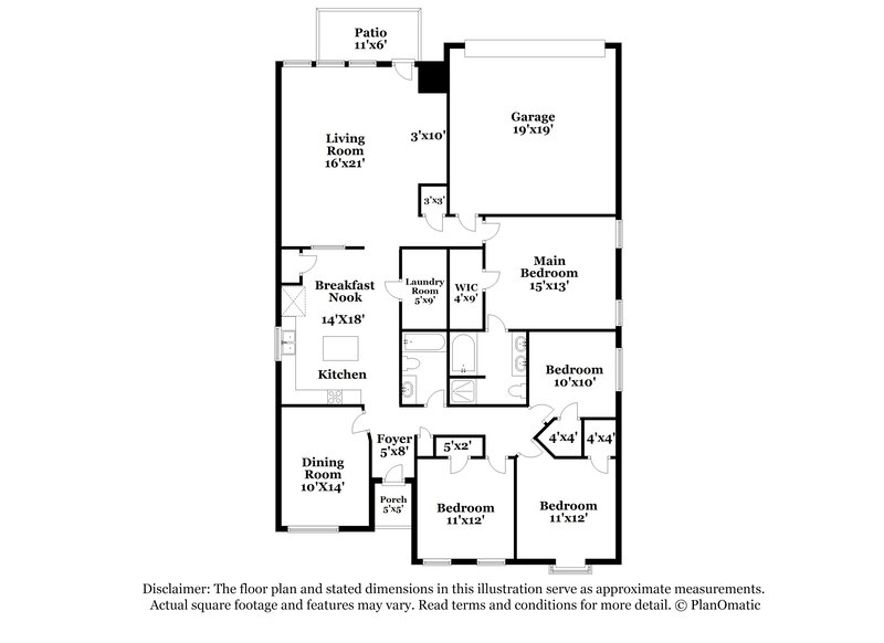 1,905/Mo, 8921 Tumbleweed Dr Cross Roads, TX 76227 Floorplan View