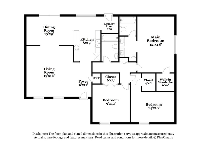 2,020/Mo, 1513 Rahall St Garland, TX 75040 Floor Plan View