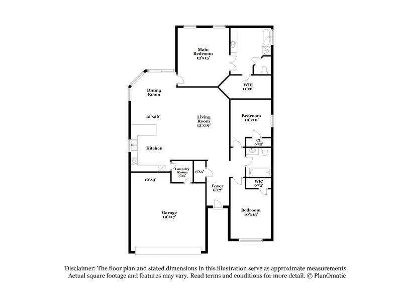 2,050/Mo, 3216 Florian Ln Fort Worth, TX 76108 Floor Plan View