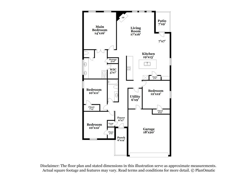 2,490/Mo, 1212 Roping Reins Way Haslet, TX 76052 Floor Plan View