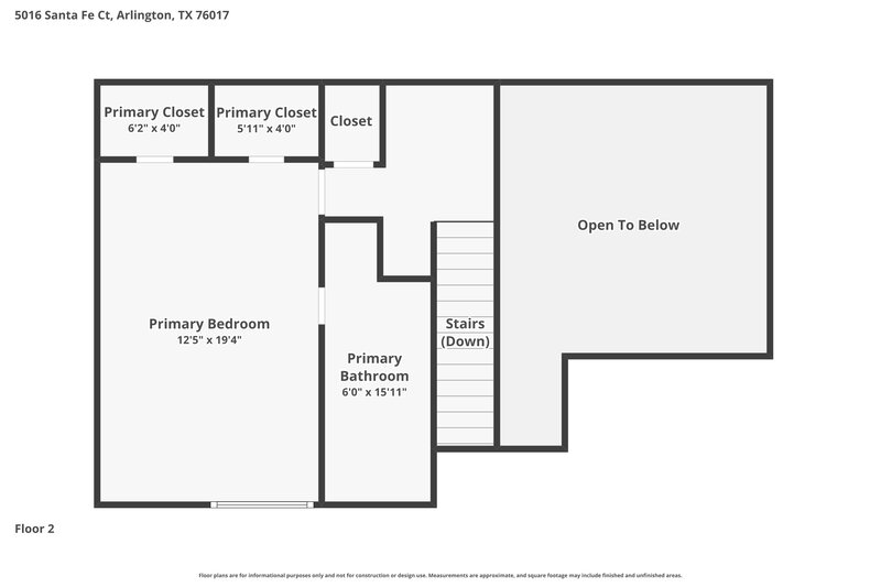 2,200/Mo, 5016 Santa Fe Ct Arlington, TX 76017 Floor Plan View