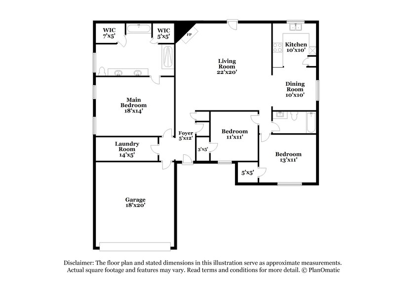 2,440/Mo, 6305 Big Springs Dr Arlington, TX 76001 Floor Plan View