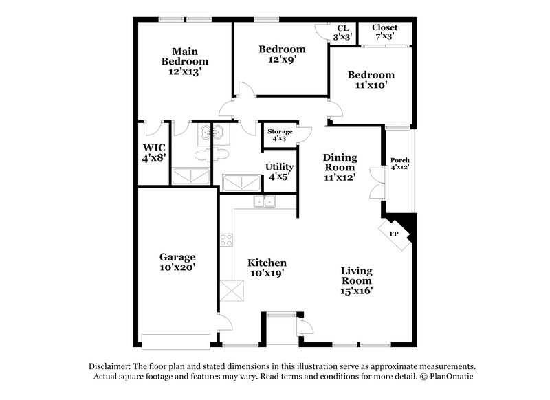 1,845/Mo, 4507 Nervin St The Colony, TX 75056 Floorplan View