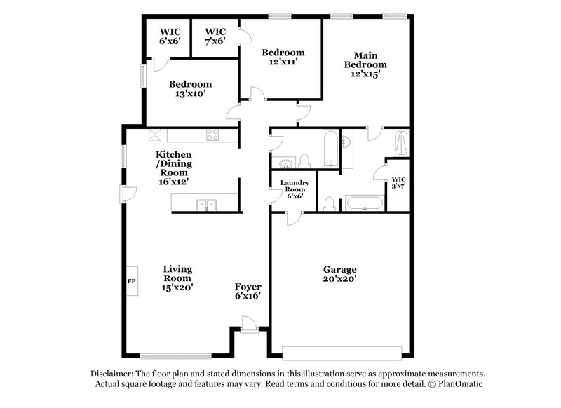 2,155/Mo, 1024 Meadowbend Dr Cedar Hill, TX 75104 Floor Plan View