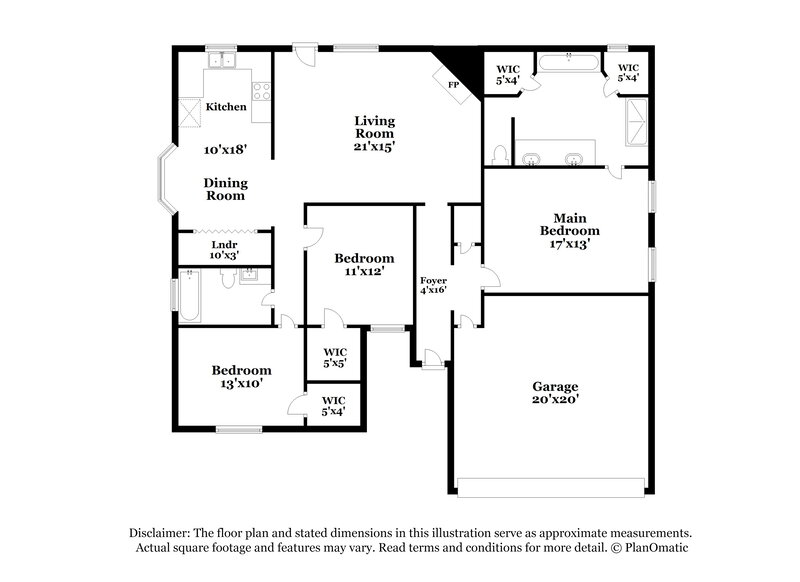 2,190/Mo, 824 Forest Ct Burleson, TX 76028 Floor Plan View