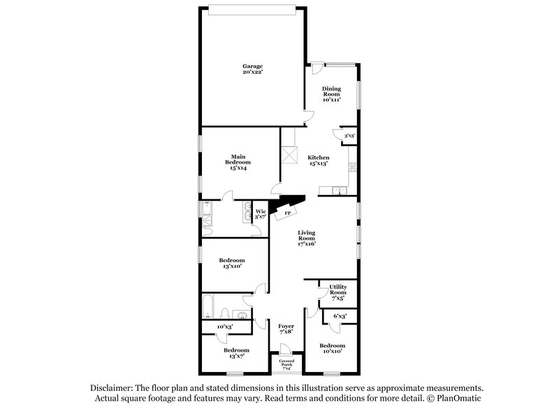 2,290/Mo, 9104 Stewart St Cross Roads, TX 76227 Floor Plan View