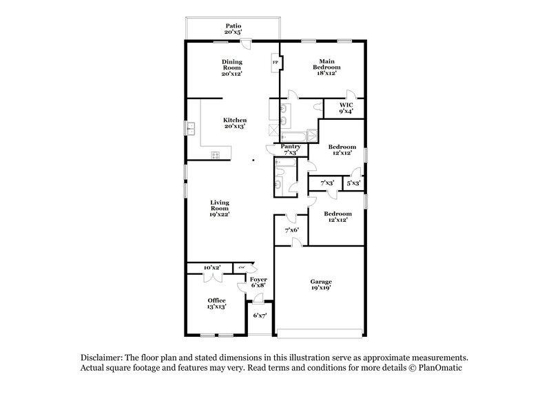 2,100/Mo, 8117 Montecito Dr Denton, TX 76210 Floor Plan View
