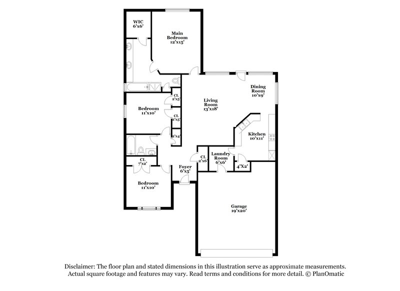 2,000/Mo, 1302 Hidden Glade Dr Mansfield, TX 76063 Floorplan View