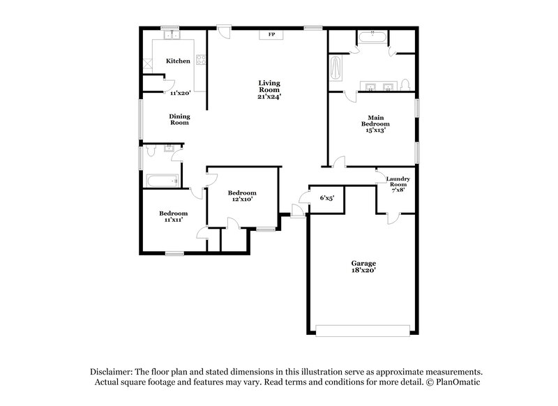 1,720/Mo, 1913 Green Willow Dr Fort Worth, TX 76134 Floorplan View