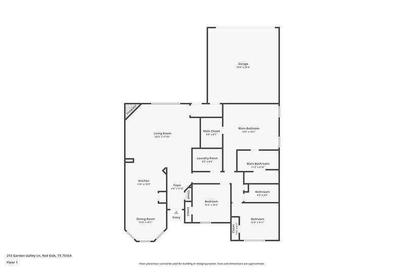 2,010/Mo, 213 Garden Valley Ln Red Oak, TX 75154 Floor Plan View