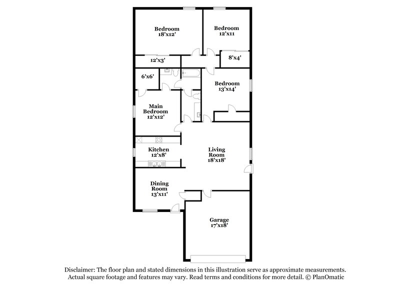 2,680/Mo, 1624 Lincolnshire Way Fort Worth, TX 76134 Floor Plan View