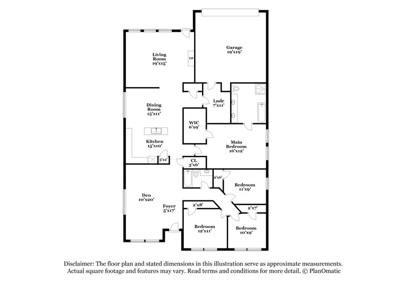 2,400/Mo, 2922 Midbury Dr Lancaster, TX 75134 Floor Plan View