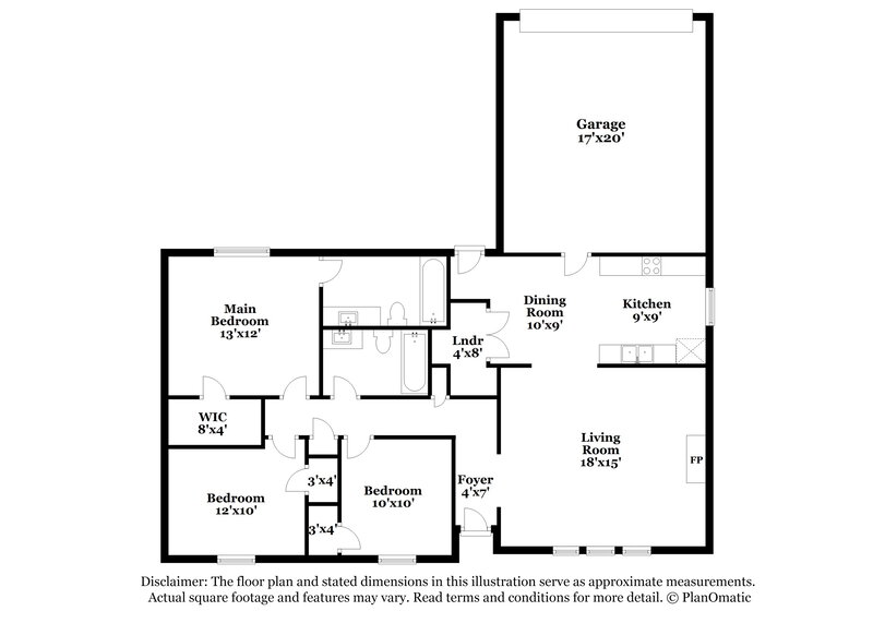 2,425/Mo, 2003 Camellia St Denton, TX 76205 Floor Plan View