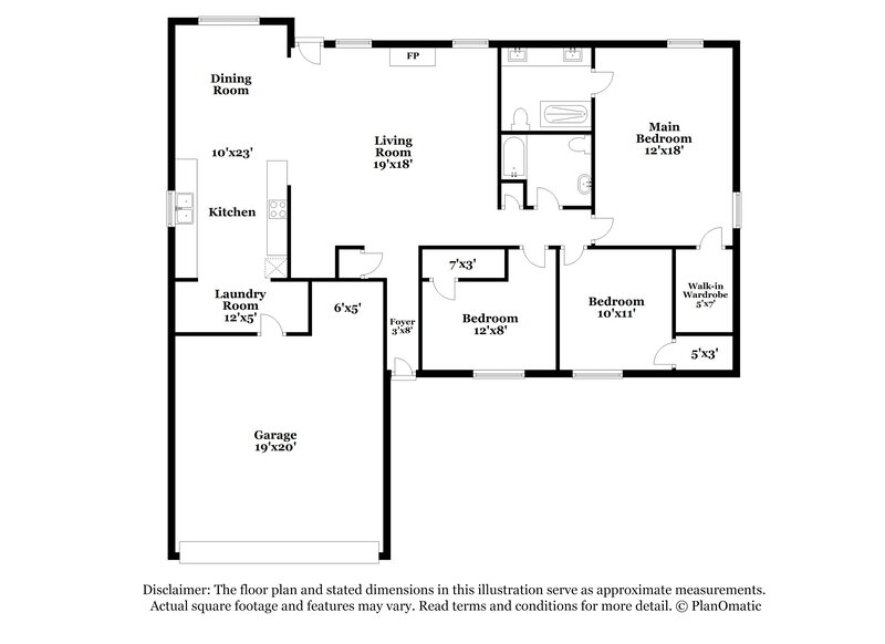 2,365/Mo, 2509 Hallmark St Grand Prairie, TX 75052 Floor Plan View