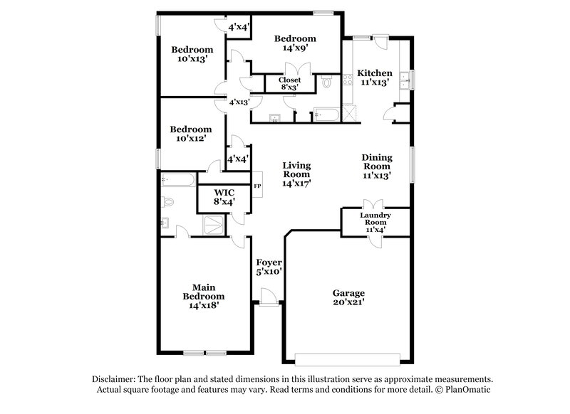 2,175/Mo, 7213 Park Creek Cir W Fort Worth, TX 76137 Floor Plan View