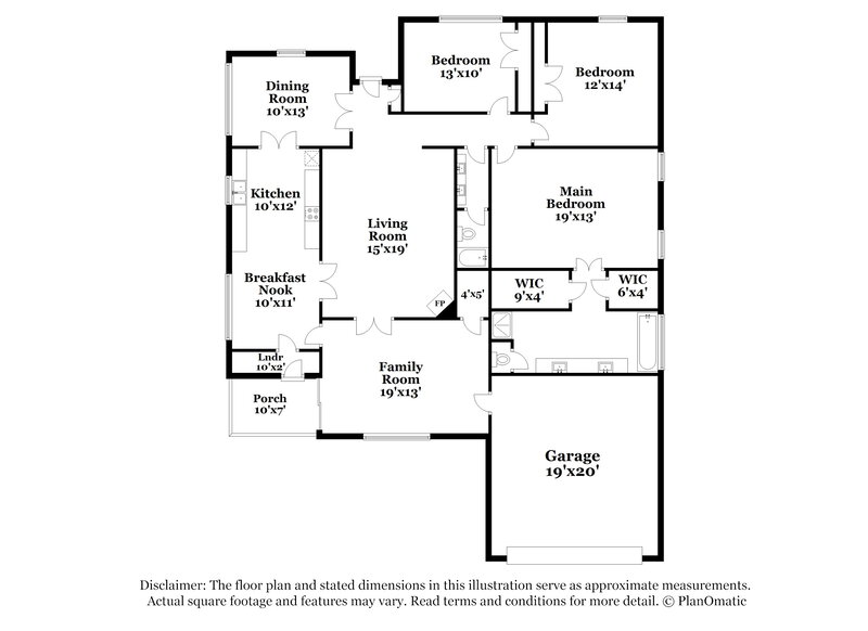 2,075/Mo, 601 Wedgewood Dr Mesquite, TX 75150 Floor Plan View