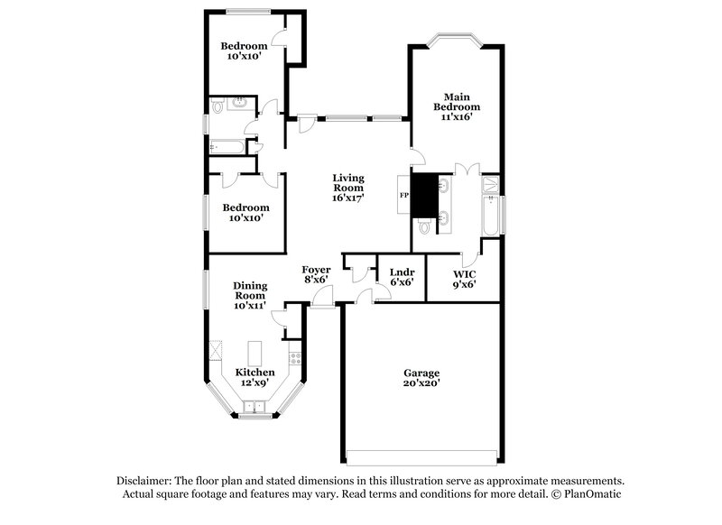 2,210/Mo, 5628 Indian Hill Dr Arlington, TX 76018 Floor Plan View