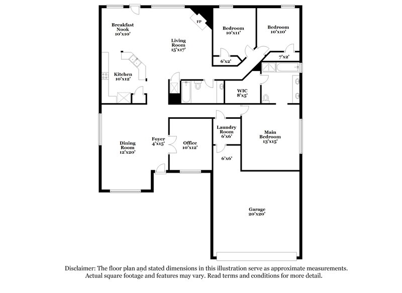 1,985/Mo, 8421 Prairie Rose Ln Fort Worth, TX 76123 Floorplan View
