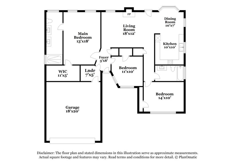 1,880/Mo, 601 E 6th St Krum, TX 76249 Floor Plan View
