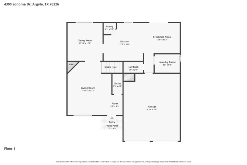 2,280/Mo, 4300 Sonoma Dr Argyle, TX 76226 Floorplan View