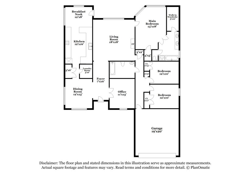 2,695/Mo, 337 Fort Edward Dr Arlington, TX 76002 Floor Plan View