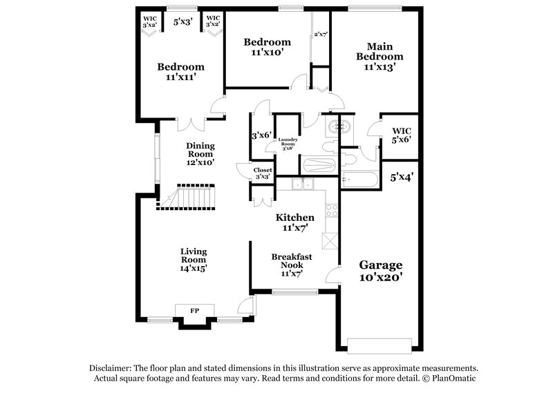 1,990/Mo, 6723 Old Stone Dr Fort Worth, TX 76137 Floor Plan View