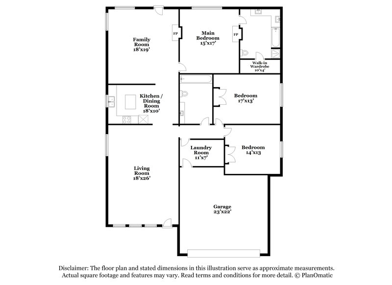 2,370/Mo, 2864 Concho Trl Fort Worth, TX 76118 Floor Plan View