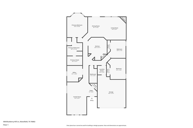 3,220/Mo, 508 Blueberry Hill Ln Mansfield, TX 76063 Floor Plan View