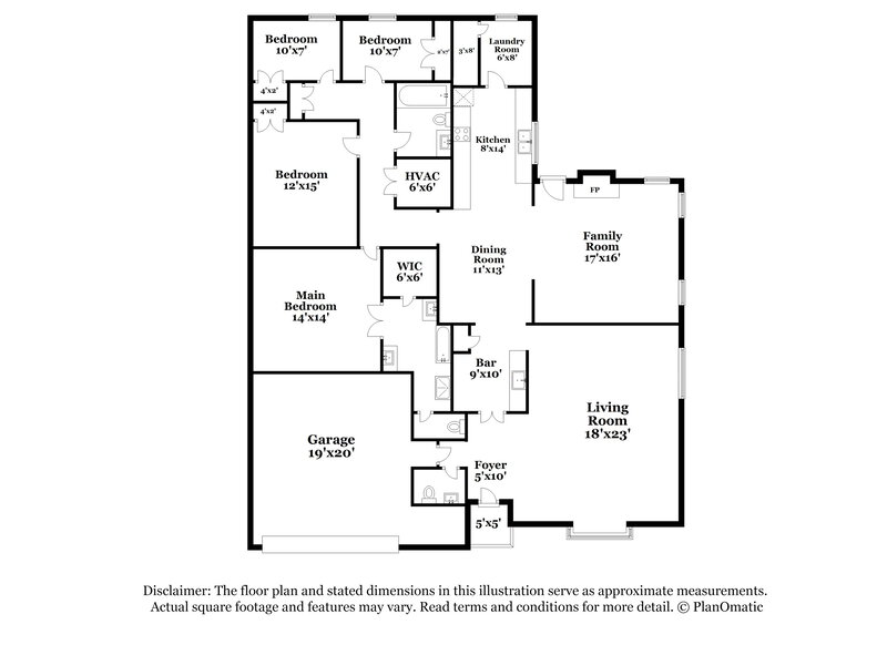 2,595/Mo, 1709 Raton Dr Arlington, TX 76018 Floor Plan View