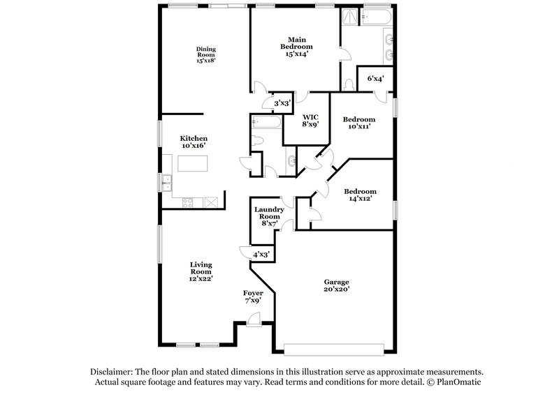 2,475/Mo, 6760 Ambercrest Dr Arlington, TX 76002 Floor Plan View