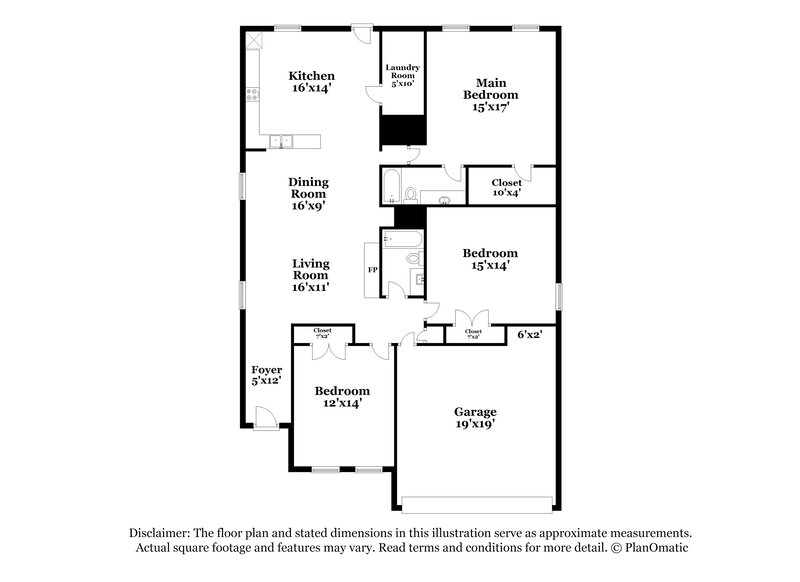 1,855/Mo, 8761 Stonebriar Ln Fort Worth, TX 76123 Floorplan View
