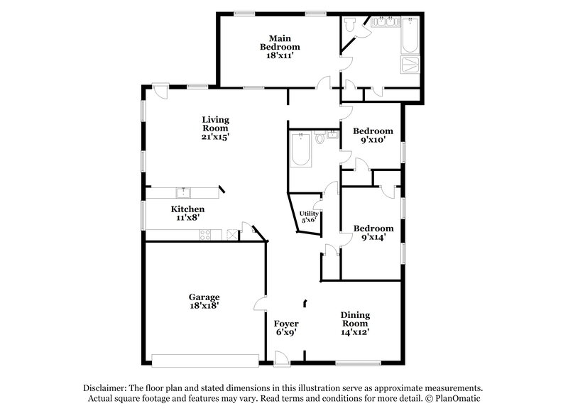 1,860/Mo, 824 San Felipe Trl Haslet, TX 76052 Floor Plan View