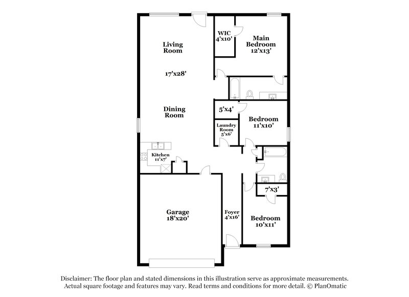 2,215/Mo, 1029 Crestview Dr Hutchins, TX 75141 Floor Plan View