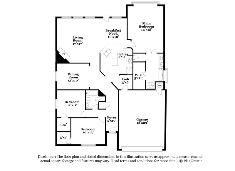 2,495/Mo, 414 Hampton Cir Grand Prairie, TX 75052 Floorplan View