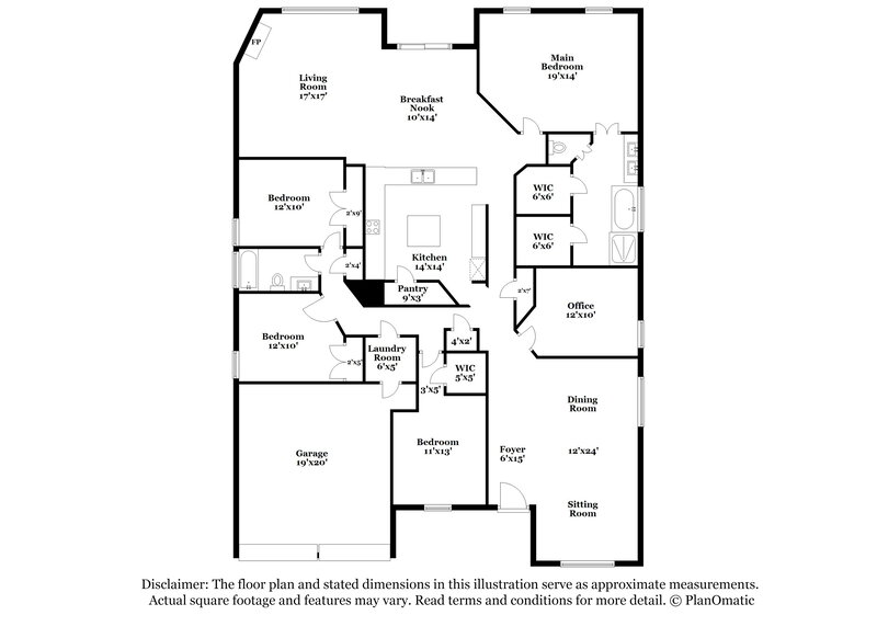 3,025/Mo, 1110 Eastbrook Dr Glenn Heights, TX 75154 Floor Plan View